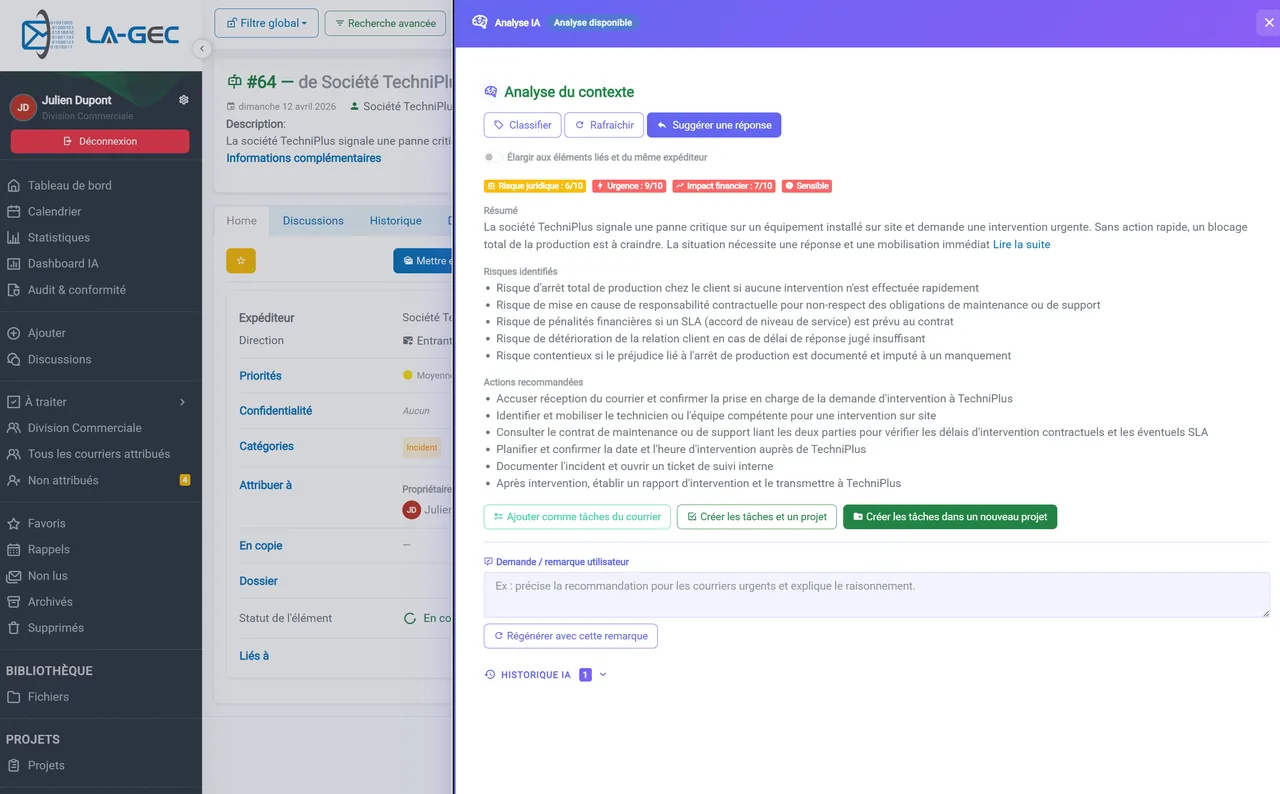 Analyse IA d'un élément